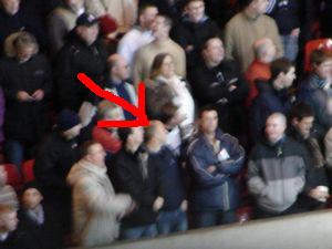 A loser Tranmere fan in the away supporters stand (aka my brother)