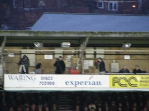 The gantry where the TV cameras are