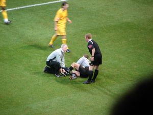 The injured TRFC keeper 