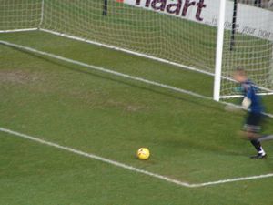 Paul Smith takes a goal kick