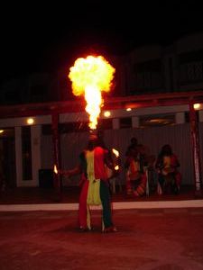 Fire eating