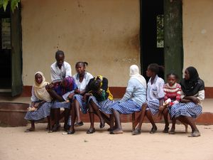 Pupils at break time