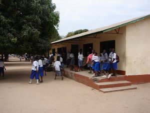 Pupils at break time